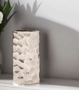 Florero texturizado de Metal de aluminio de calidad Superior, lujoso arreglo Floral decorativo de Mesa para el hogar para boda - Product Image 1