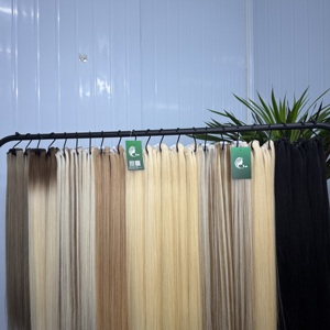 Vente en gros de cheveux synthétiques vietnamiens naturels personnalisés, faisceaux lisses et soyeux de couleur noire ombre naturelle mélangée, cheveux vierges bruts - Product Image 1