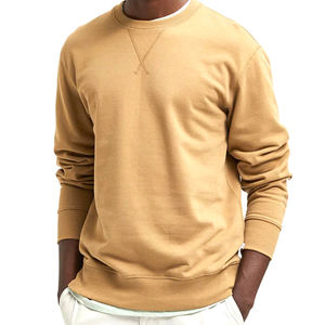 Sweat-shirt à manches longues classique 100% coton couleur unie pour hommes haut tendance Streetwear hiver sweat à capuche teint uni - Product Image 5