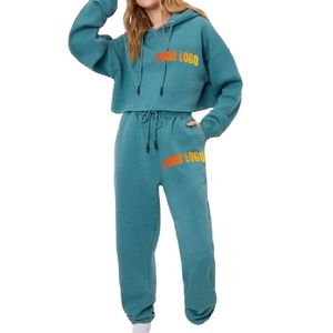 Combinaison de Survêtement Personnalisée de Haute Qualité, Survêtement de Jogging pour Femmes, Ensemble 2 Pièces, Sweat à Capuche Décontracté Vintage et Pantalon Droit - Product Image 1