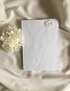 Couleur blanche faite à la main du papier de chiffon 300gsm de coton de bord de Deckle féerique du style A5 - Product Image 3