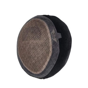 Perruque toupet Miraje Model Taz BD en cheveux humains Remy indiens avec une densité de 100%, vague profonde naturelle et vague corporelle, base en dentelle PU - Product Image 1