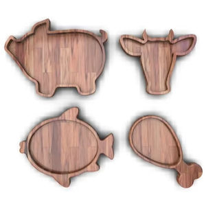 Diseño moderno CNC corte madera plato para servir comida bandeja de aperitivos archivo vectorial en DXF SVG para servir y almacenamiento - Product Image 1