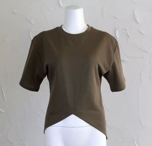 Camiseta corta para mujer de uso diario Estilo de moda Casual Fit OEM Fábrica de impresión personalizada - Product Image 3
