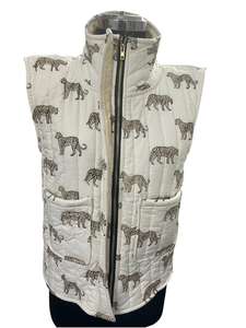 Chaqueta de invierno informal para mujer acolchada hecha a mano, tela tejida con estampado de tigre bohemio, ropa de abrigo lavada con cierre de gancho - Product Image 5