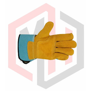 Guantes de protección laboral de cuero antiquímico de buena calidad resistentes al desgarro y transpirables personalizables - Product Image 3