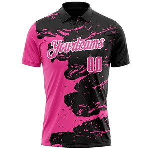 Polo bordado para hombre, manga corta, tejido transpirable, camisa de golf, polo personalizado por sublimación - Product Image 6