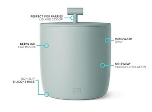 Modern Stainless Steel Ice <b>Bucket</b> with <b>Lid</b> and Scoop Soft Pastel Finish Insulated Design for Stylish Home Bar Use - Product Image 2
