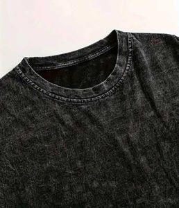 Camiseta de Verano con Lavado Ácido, Diseño Nuevo, 100% Algodón, Personalizada, Holgada, con Hombros Caídos, para Hombre - Product Image 2