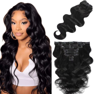 Máquina de trama de cabello liso negro Natural de extremos gruesos Cutícula de doble trama alineada Tacto suave Entrega rápida Hali Hair - Product Image 1