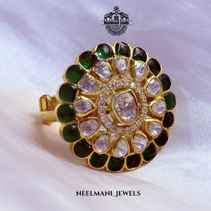 <b>Emerald</b> Moissanite <b>Ring</b> in Green Talp Product Category - Product Image 2