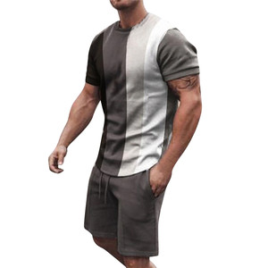 ชุดเสื้อยืดแขนสั้นและกางเกงขาสั้นของผู้ชายชุด2024พิมพ์ลายระบายอากาศได้สำหรับฤดูร้อน - Product Image 5