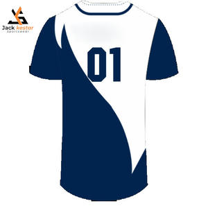 Services ODM Maillots de baseball personnalisés Logo imprimé Étiquettes privées Fabrication artisanale Terre 100% polyester Antibactérien Col en V - Product Image 2