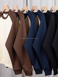 Sudadera de Cuello Redondo con Mangas Raglán de Dos Tonos para Hombre, Sudadera Informal, Cómoda y Básica - Product Image 2