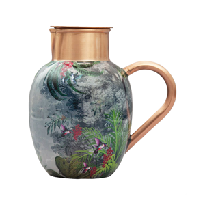 Cruche en métal de cuivre de vente chaude et cruche d'impressions personnalisées dans le prix bon marché de l'Inde - Product Image 1