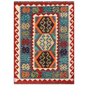 Tapis Kilim Maimana Afghanistan 132 x 96 cm, décoration murale - Product Image 1