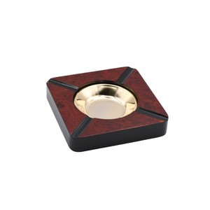 Cenicero redondo pulido oscuro de gran venta, madera de alta calidad para el hogar y la Oficina para fumar - Product Image 4
