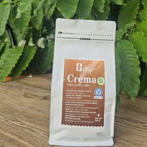 Café en grains CREMA Espresso Blend Robusta du Vietnam, torréfaction moyenne à foncée, extraction stable, corps fort, finition chocolatée, en vrac, OEM - Product Image 5