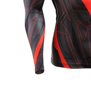 เสื้อแรชการ์ดแขนยาวของผู้ชายสีทึบชุดฟิตเนส - Product Image 4