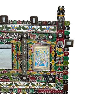 Soporte de Madera Pintado para Shisha con Espejo y Paneles Decorativos - Product Image 5