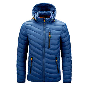 Vente en gros OEM Veste matelassée à capuche détachable décontractée pour l'hiver Veste matelassée en duvet imperméable pour hommes - Product Image 4