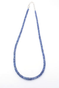 Collier en perles de kyanite bleue fait main par un designer avec fermoir en argent sterling 925, pierre précieuse naturelle, bijoux à porter au quotidien - Product Image 2