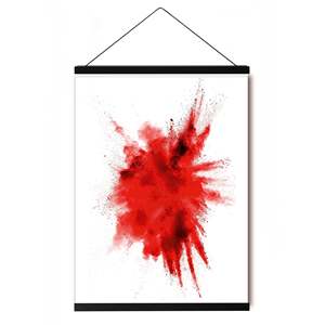 Bandes magnétiques pour affiches 71 cm, paire, MDF noir, design minimaliste, pour fixation murale - Product Image 6