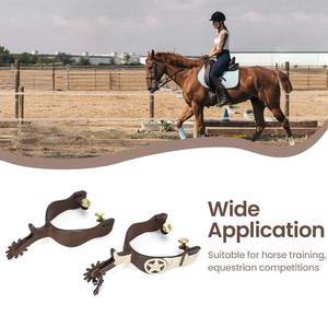 Venta al por mayor de material de latón, espuelas ecuestres para caballos, accesorios esenciales para montar a caballo - Product Image 6