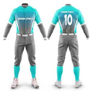 Jersey de béisbol de poliéster 100% personalizado, uniforme transpirable con logotipo impreso, ropa de béisbol - Product Image 2