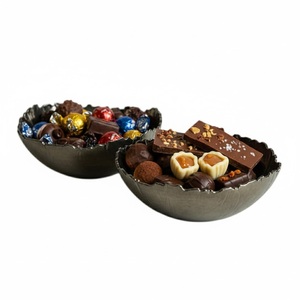 Bol à chocolat rectangulaire doré élégant fait main, plateau de service classique pour confiseries, vente en gros pour fêtes, prix compétitif - Product Image 4