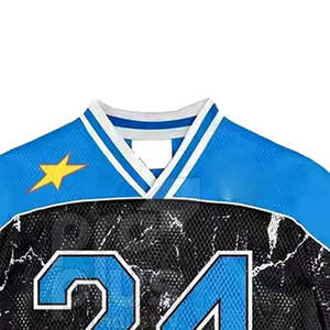 เสื้อเจอร์ซีย์กีฬาแขนสั้นระบายอากาศได้ดี ไซส์ใหญ่ สไตล์เรโทร ย้อนยุค  แบบทีม  ผู้ชาย ผ้าโพลีเอสเตอร์ 100% - Product Image 4