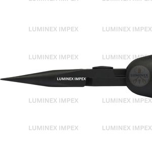 Alicates de Punta de Aguja de Precisión de Acero Inoxidable Lindstrom RX-7891, Mandíbula Dentada, Seguros para ESD, Mango Ergonómico de 6.24 Pulgadas, Color Negro - Product Image 5