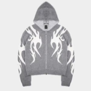 Sudadera con Capucha de Mohair de Marca Propia, Cálida, de la Mejor Calidad, Envío Rápido, Más Vendida, en Cantidad al por Mayor, Sudadera Clásica Ajustada de Mohair para Hombre - Product Image 1