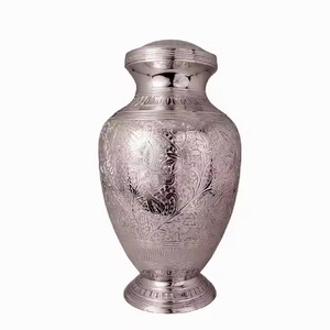 High Quality Eco-Friendly Custom Made Adult Cremation Urn Modern Design Wholesale Metal Handicraft Ashes Tabletop <b>Vase</b> Vietnam - Product Image 2