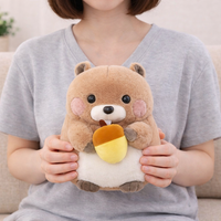 My Store Mignonne Loutre en Peluche Marron de 10 Pouces avec Acorn, Jouet Nouveauté et Farceur pour Enfants de 5 à 7 Ans Unisexe 227g
