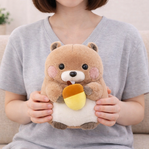 Peluche di Lontra Marrone da 10 Pollici con Ghianda, Giocattolo Divertente e Scherzoso per Bambini 5-7 Anni Unisex - My Store - Product Image 1