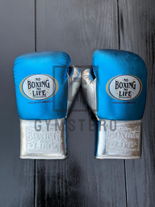 No Boxing No Life Gants de boxe en cuir de vachette à lacets, rembourrage épais à 4 couches, évacuation de l'humidité, respirants, réglables - Product Image 2