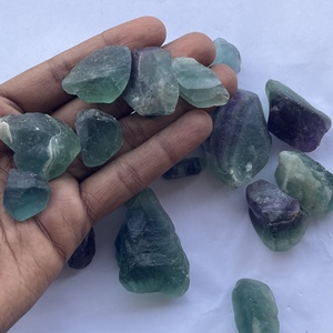 พลอยฟลูออไรต์สีเขียวธรรมชาติ เกรด AAA ขนาด 5 มม.-15 มม. แบบดิบ ไม่เจียระไน ได้รับการรับรองจาก IGI ราคาขายส่งต่อกิโลกรัม จากเหมืองโดยตรง - Product Image 2