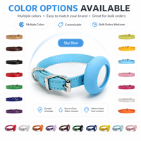 Collier pour chat en cuir imperméable avec AirTag, collier de suivi anti-perte pour petits chiens par Ming Jia