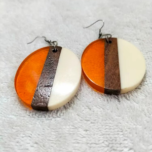 Ensemble collier et boucles d'oreilles pendantes en résine faites à la main élégantes pour femmes, pour les fêtes et les tenues décontractées, boucles d'oreilles en résine, moule pour boucles d'oreilles en résine - Product Image 1