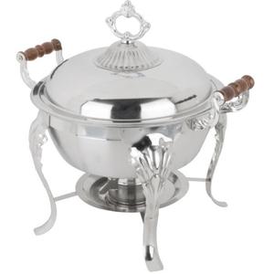 Plat à friture de mariage en or martelé de qualité sans danger pour les aliments avec porte-couvercle Vente chaude Plat à friture de meilleure qualité pour la table décorée - Product Image 3