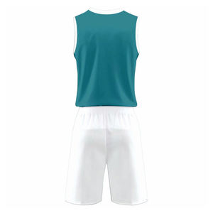 Ensembles de maillots de basket-ball en maille respirante, nom et logo personnalisés, uniforme de basket-ball réversible bon marché pour les enfants d'âge scolaire - Product Image 5