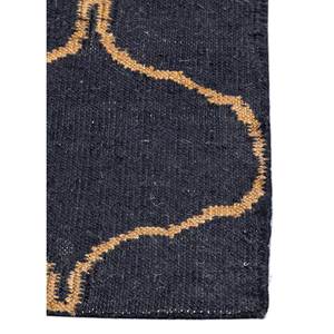 พรมอินดัสบาร์ ADWP-13029 สีเทา-ดำ ลายทอแบน โพลีเอสเตอร์ ลายคิลิม ลายทาง ลายปะติด ลายแบบนามธรรม สำหรับตกแต่งบ้าน รูปทรงสี่เหลี่ยมผืนผ้า พรมปอกระเจา - Product Image 4