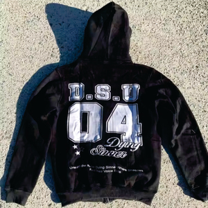 เสื้อฮู้ดสำหรับผู้ชายผ้าคอตตอน100% บ็อกซี่ฟิตเนสปักลายล้างกรดมีซิปรูด - Product Image 4