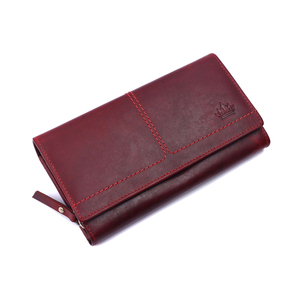 Cartera de Cuero Genuino de Alta Calidad para Mujer con Bloqueo RFID, Estilo Moderno Vintage, Cierre de Cremallera, Forro de Poliéster, Uso Diario - Product Image 1