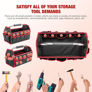 Bolsa <span class=keywords><strong>de</strong></span> Herramientas Plegable Impermeable Personalizada, Grande y Vacía, con Correa <span class=keywords><strong>de</strong></span> Hombro Ajustable y Asa <span class=keywords><strong>de</strong></span> Transporte, para Electricistas Domésticos - Product Image 6