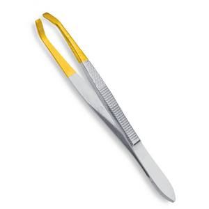 Pinzas de Cejas Profesionales y Elegantes con Logotipo de Marca Privada, Pinzas de Cejas de Acero Inoxidable con Punta Plana, Plateadas y Doradas, Fabricadas por LCI - Product Image 2