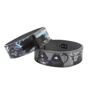 Ceinture de musculation en cuir de qualité supérieure avec boucle à levier imprimée d'anime, design personnalisé, pour hommes - Product Image 1