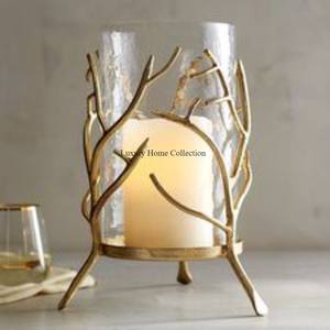 Nouveau bougeoir en forme d'arbre de couleur or avec 5 bougeoirs votifs en verre de forme ronde pour église de table et fournitures décoratives pour la maison - Product Image 3