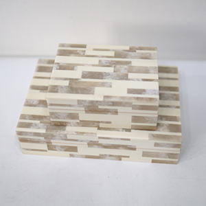 Boîte à bijoux en bois de palissandre à motifs à carreaux et rayés, boîte à trésors pour cadeaux, vente en gros, TIMELESS CRAFT TC-683 - Product Image 3